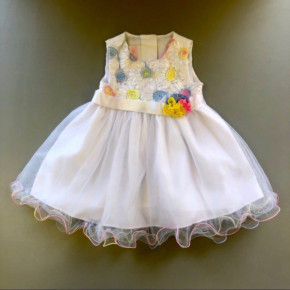 La Princess White Dress  3/6 mos NWOT